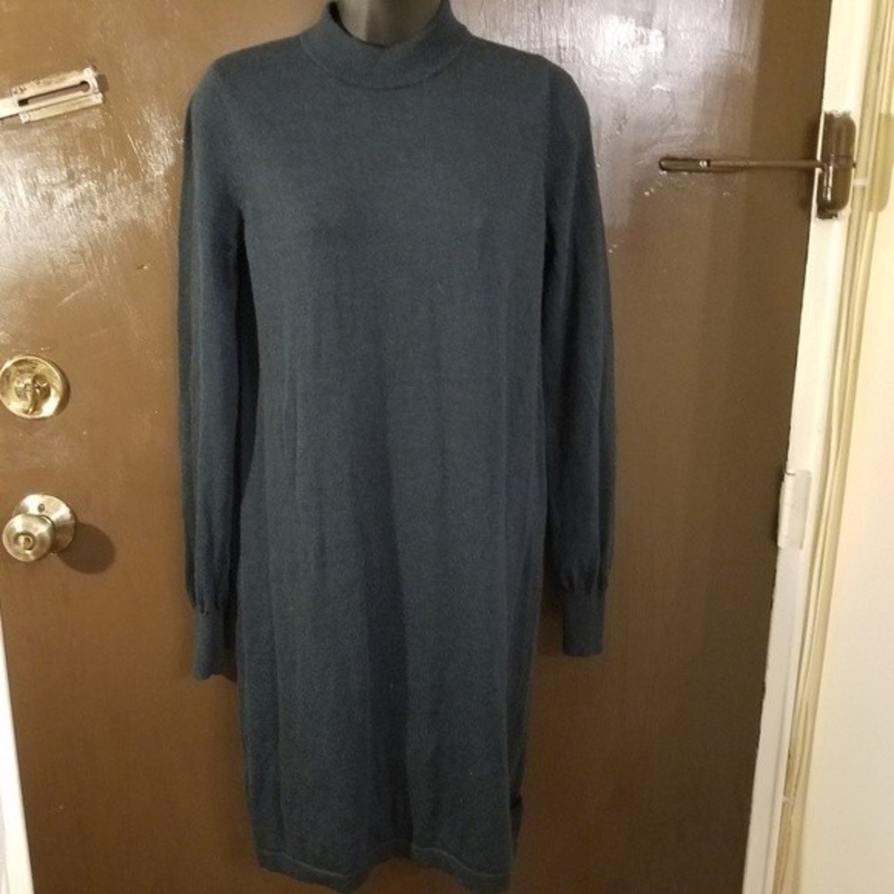 Frank & Oak 100% Merino Mock Turtleneck Tunic Dress Small